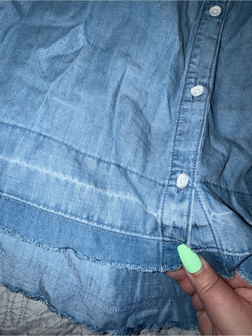 cloth & stone by Anthropologie Light Blue Chambray Mini Dress - Picture 8 of 8